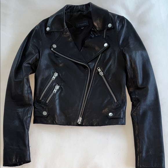 Mackage Black Leather Biker Jacket - Picture 3 of 8